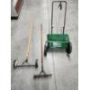 Image 1 : Lawn/Garden Items: Scotts AccuGreen 1000 Classic Drop Spreader, Aerator Rakes 