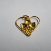 Image 2 : 10K Gold Heart Pendant Ft. Leaves & Grapes ~ Weighing 0.8 Grams