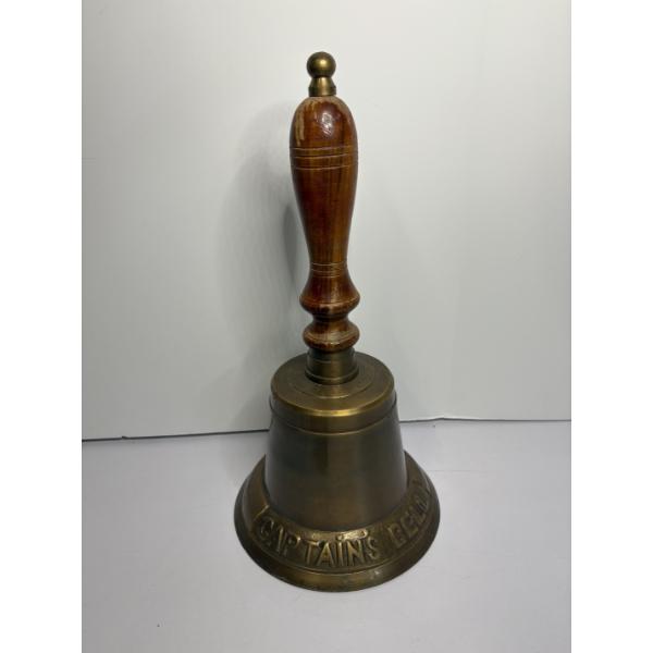 Vintage Brass Captain's Bell - 15.5 Inches