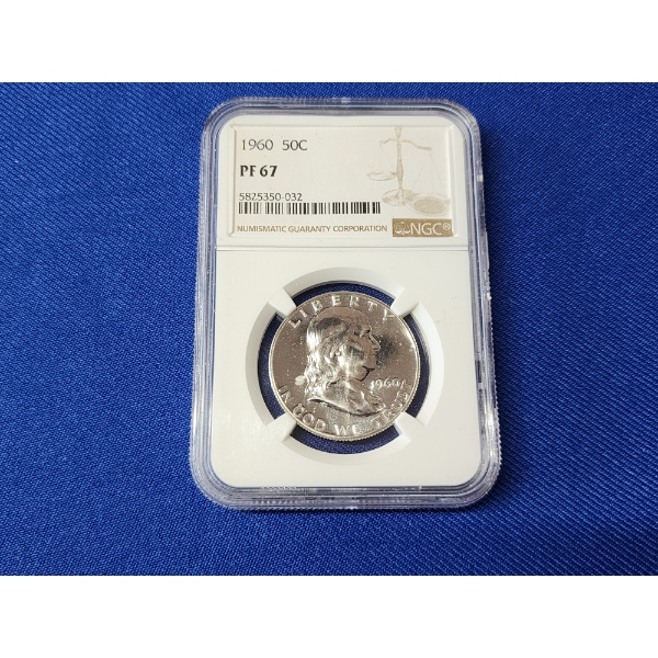 1960 Silver Franklin Half Dollar NGC PF 67 