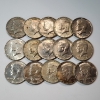 Image 1 : x15 Assorted Years 40% Silver Kennedy Half Dollars - Face Value: $7.50