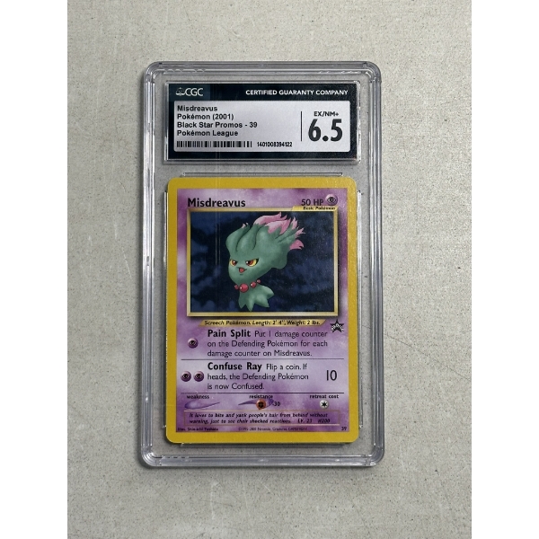 CGC 6.5 - 2001 Pokemon Misdreavus Trading Card - Black Star Promos #39