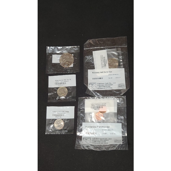Uncirculated U.S Coins In Sealed Littleton Coin Co Packaging - Face Value: $0.37