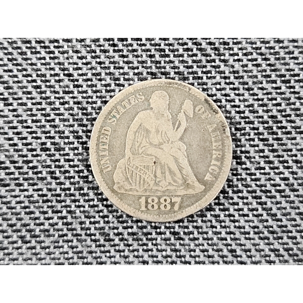 1887-S Seated Liberty Silver Dime