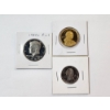 Image 1 : Three U.S. Proof/Proof-Like Coins: 1980-S Kennedy Half Dollar, Sacagawea Dollar, 2000 MA Quarter 