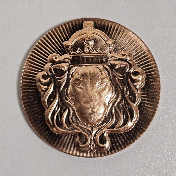 Scottsdale Mint Lion Stacker 1 oz .999 Fine Copper Round