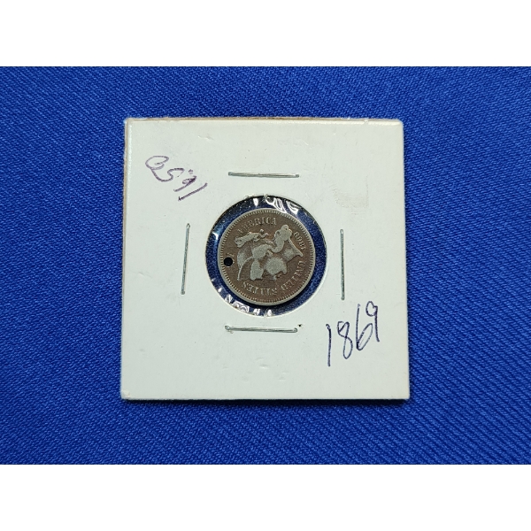 United States 1869 Three-Cent Nickel