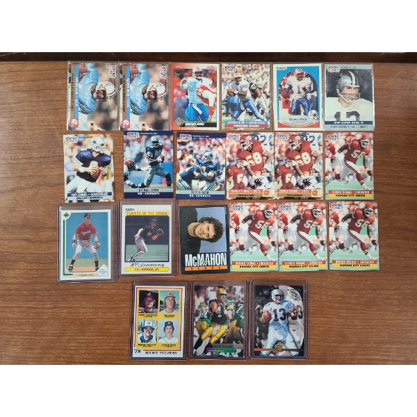 Large Lot of 20 Assorted Sports Trading Cards Ft. Cal Ripken Jr., Troy Aikman, Warren Moon & More!