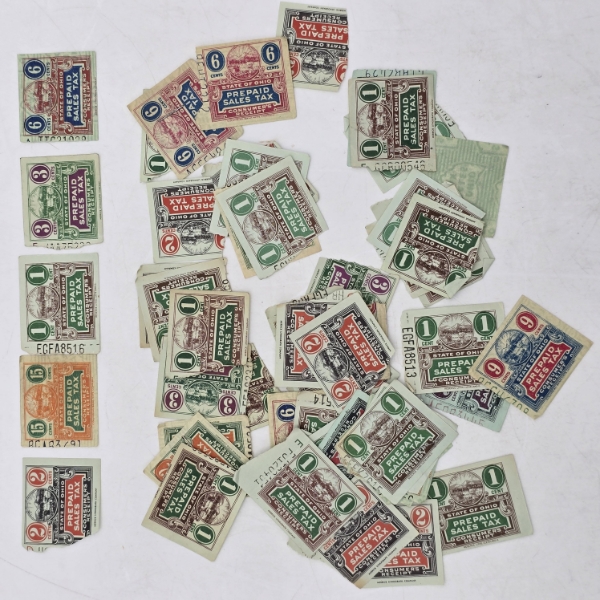 Lot of Prepaid Sales Tax Stamps