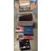 Image 1 : Large Box Of Food Storage Containers, Board Games & AC Power Cords