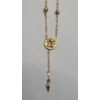 Image 5 : 14K Yellow Gold Mèia Vintage 18" Cherub Lariat Necklace - Weight: 2.4g