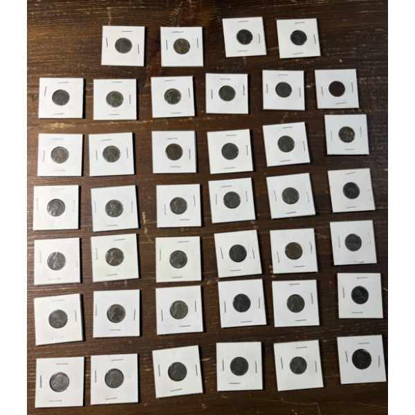40 Wheat Pennies in Stapled Paper pouches - FV 0.40 Cents 