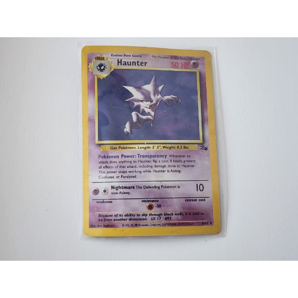 Vintage 1999 Pokemon Trading Card - Haunter #6/62 - In Holder