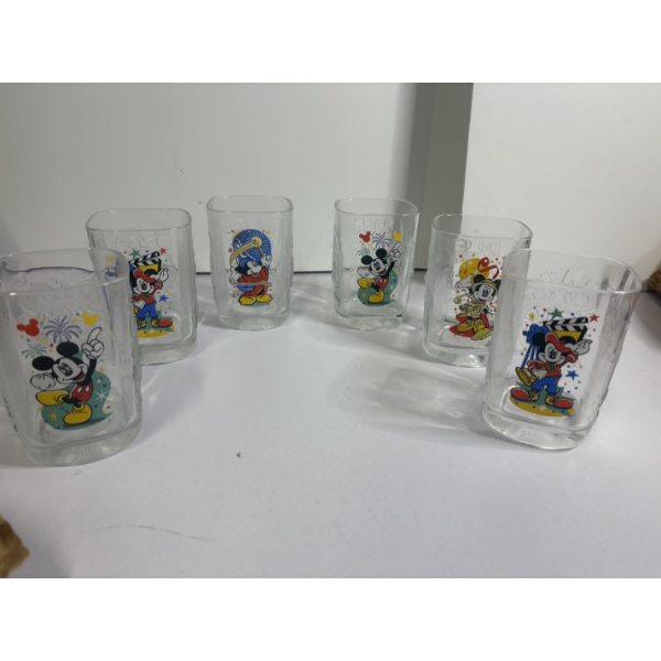 Mickey Mouse Disney McDonald's Glass Collectibles with Original McDonald's Bags - Director Mickey 