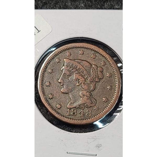 1848 Braided Hair Large Cent