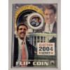 Image 2 : 2004 Commemorative Colorized Election Flip Coin - John Kerry and George W. Bush