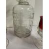 Image 3 : White House Vinegar Glass Bottle with 2 Gorgeous Red Rimmed Wine Glasses