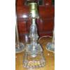 Image 2 : 3 Pcs Vintage Crysatal Candlestick Lamps - Electric - See Pics