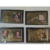 Image 1 : (4) Star Trek Gold Foil Mint Stamps - incl Generations, Voyager & Next Generation