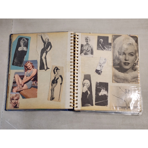 Photo Album Full of Marilyn Monroe Newspaper Clippings, Photo's & Articles - Great For Collectors!