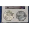 Image 2 : NGC 1986 & 2020 GEM Uncirculated Mercanti's Original Eagle Design 1 Oz Fine Silver Eagles