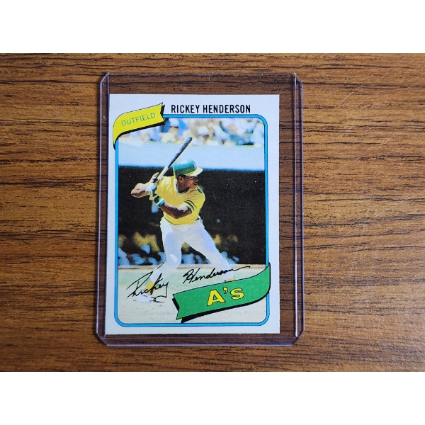 1980 Topps Rickey Henderson Baseball Rookie Card #482 - Excellent Condition 