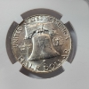 Image 4 : NGC MS64 United States 1959 90% Silver Franklin Half Dollar w/ Original Bag Fragment 