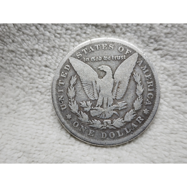 Morgan Silver Dollar With Date Scratched Out & Removed