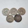 Image 2 : Five Assorted Years United States 90% Silver Barber Dimes - Face Value: $0.50