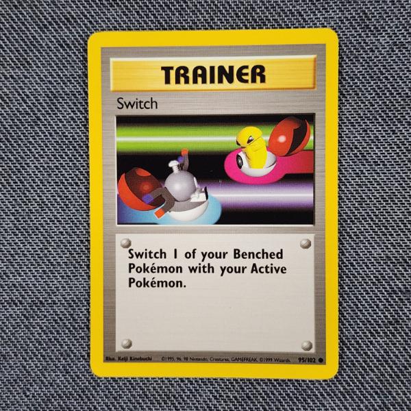Switch 95/102 Trainer Vintage Base Set Pokemon Trading Card - Near Mint