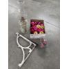 Image 1 : Vintage Collectables Including Beautiful Hand Painted Glass Oil Lamp, Cast Iron Hanger Bracket, Glas