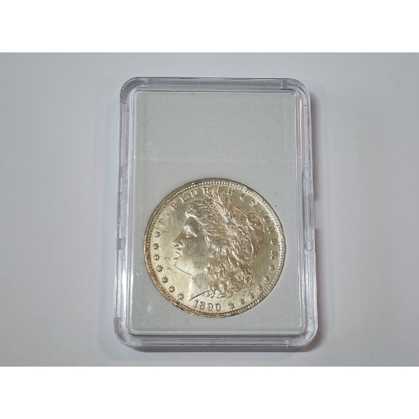 1890-O 90% Silver Morgan Dollar in Protective Slab Holder