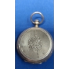 Image 2 : Vintage Robert Brandt Geneva Wound Full Jeweled Fine Sterling Silver Pocket Watch- Weight: 54.8g