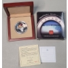 Image 1 : Royal Canadian Mint 2004 $20 Aurora Borealis Holographic 1 Oz .999 Fine Silver Round In Storage Box