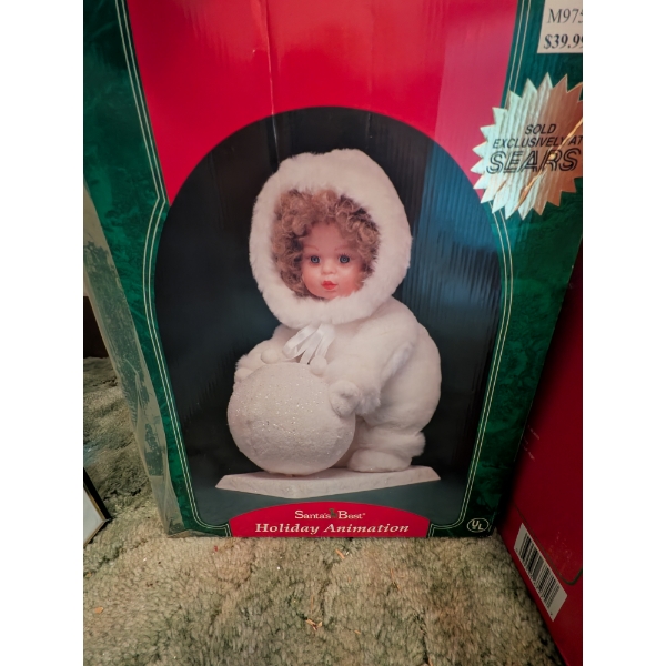 Group Of 3 Animated/Musical Holiday Figures With Boxes