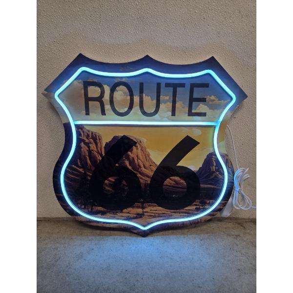 New 16'' Neon Lighted Route 66 Plaque