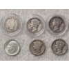 Image 2 : 12 Assorted Silver Barber, Mercury & Roosevelt Silver U.S. Dimes - Face Value: $1.20