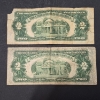 Image 2 : U.S. VINTAGE CURRENCY -  2 PCS - TWO DOLLAR ($2) RED SEAL 1928 D & F UNITED STATES NOTES - SEE PICS