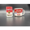 Image 1 : Campbell's Chicken Noodle Soup Mug 1997 & 125th Anniversary Campbell's Tomato Soup Coin Bank 
