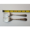 Image 6 : x2 Steiff "Rose" Pattern Sterling Silver Meat Forks TW: ~67g - See Description