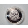 Image 2 : Rare 2018 "Day of the Dead" Domed Stencil 1 oz .999 Fine Silver Proof Round