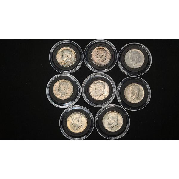 (8) 1964 90% Silver Kennedy Half Dollars - Face Value: $4.00