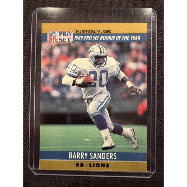 Barry Sanders Pro Set 1989 Rookie Of The Year Football Card - Mint Condition