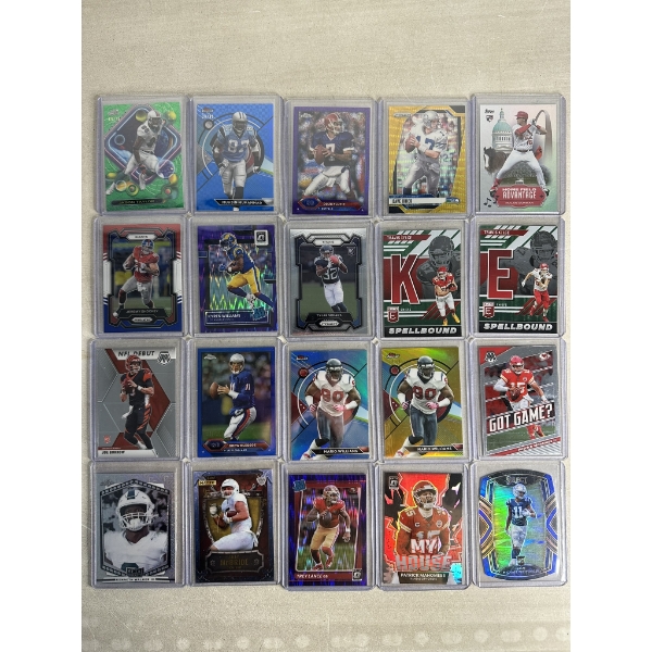 Lot of 20 Mint Condition Trading Cards - Mostly Football