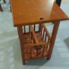 Image 2 : Vintage Oak End Table With Opening For Lamp Cord As Shown - 23 x 20 x 14 - Excellent Condition