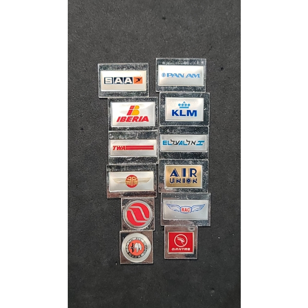 Collection Of Vintage Sterling Silver Airline Emblem Ingots Produced By The Franklin Mint -TW: 34.7g