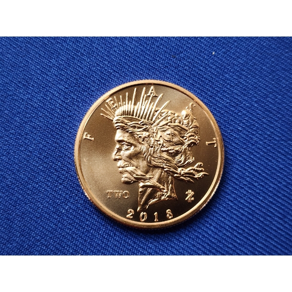 "Zombucks - Currency of the Apocalypse" 2018 Feast Dollar 1 oz .999 Fine Copper Round