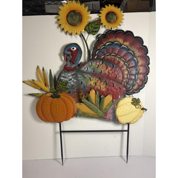 Adorable Turkey Yard Decor - Thanksgiving Decor - 40 inches tall 