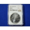 Image 1 : 1991 $1 American Siver Eagle 1 oz Fine Silver Graded by NGC MS 69