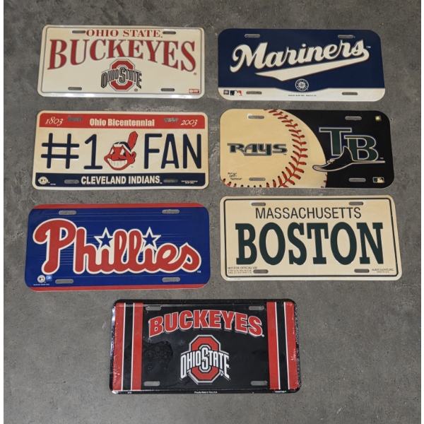 Like New Sports Team License Plate Collection 
